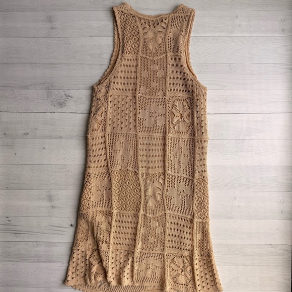Zara Beige Crochet Dress - Picture 4 of 9